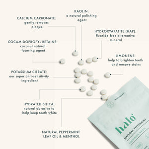 Halo Toothpaste Tablets with Hydroxyapatite