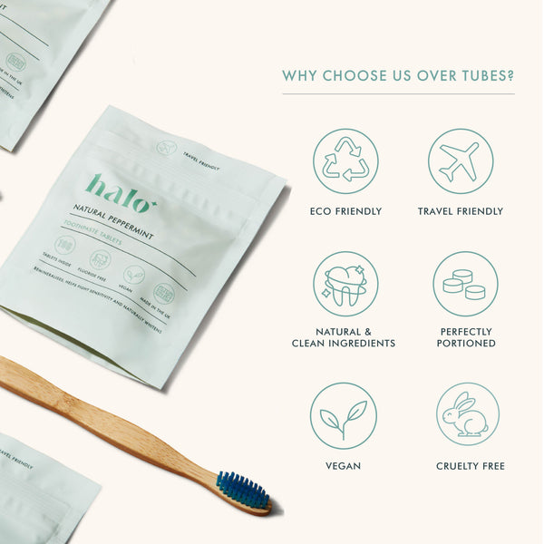 Halo Toothpaste Tablets with Hydroxyapatite